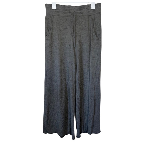 Athleta Pants Wide Leg Gray Modal Elastic Waist Size Medium - Picture 1 of 12
